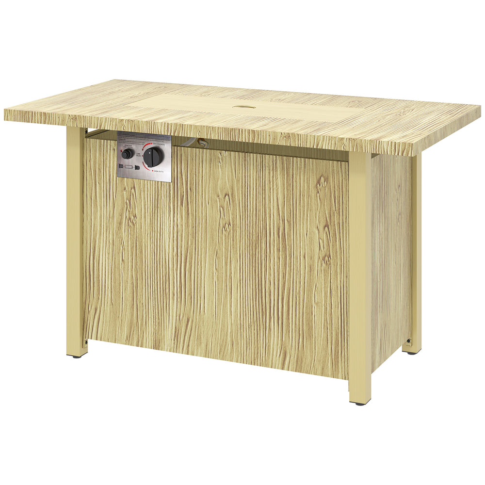 43" Propane Outdoor Fire Pit Table (50,000 BTU) with Waterproof Cover