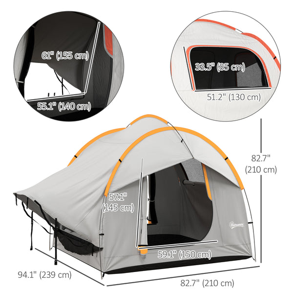 Waterproof SUV car tent with 3 doors and mesh window