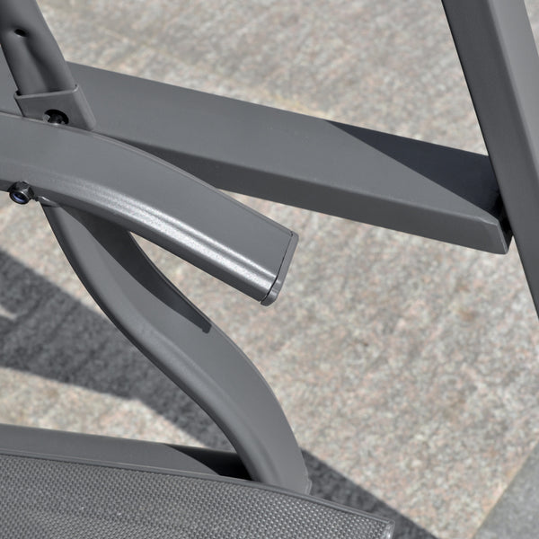 2-seater swing with adjustable canopy, grey