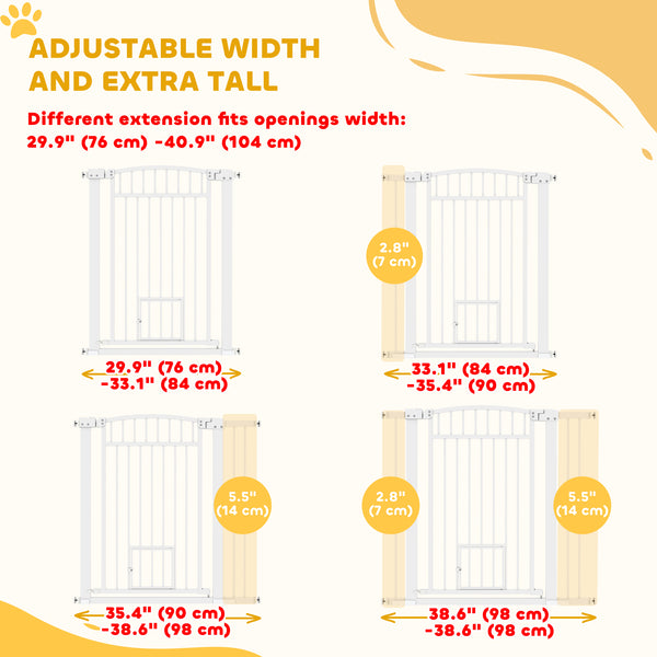 Extra Large Pet Gate with Small Door