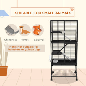 Small animal rolling cage, black