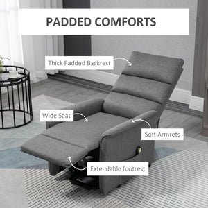 Electric Recliner Lift Chair for Seniors with Remote Control, Dark Grey