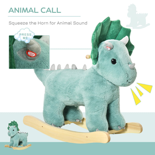 Rocking Triceratops with Realistic Sounds, Green