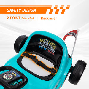 6V electric go-kart with music, light and horn, blue