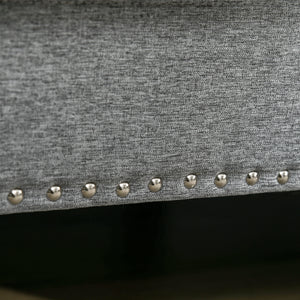 Elegant mid-back 2-seater sofa with rubberwood legs, grey.