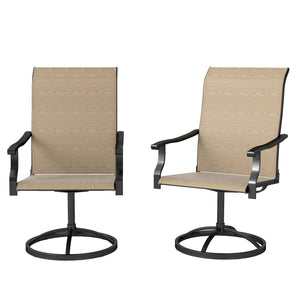 Set of 2 outdoor swivel chairs