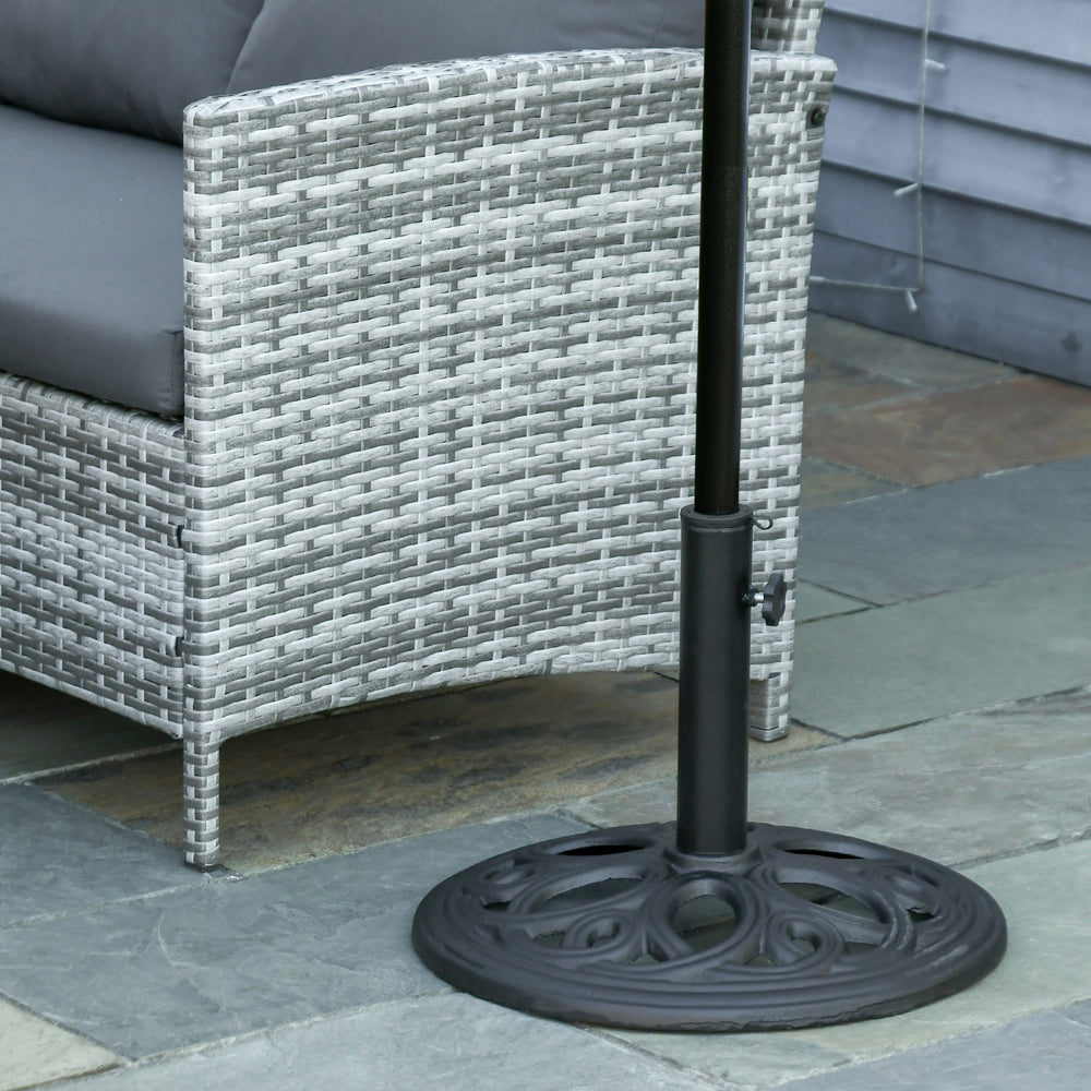 Patio Umbrella Stand, Fits 1.5" and 2" Diameter Poles, Black