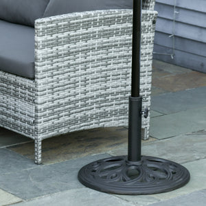 Patio Umbrella Stand, Fits 1.5" and 2" Diameter Poles, Black