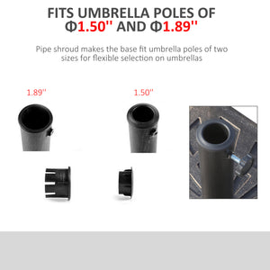 Outdoor Square Resin Umbrella Base - Bronze