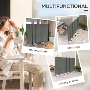 6-panel folding screen, UV30+ protection, dark grey