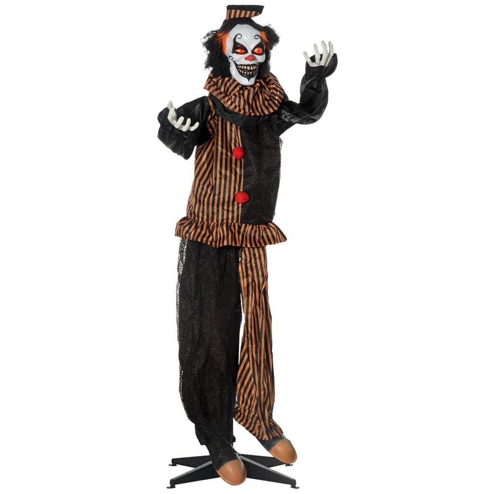 1.6m Life Size Clown Outdoor Halloween Decoration with Light-Up Eyes