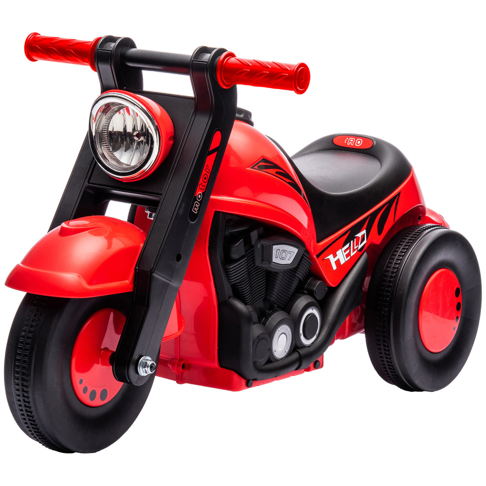 Toddler Motorcycle with Music and Bubbles, Red