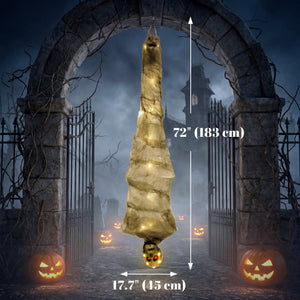 6 ft. Animated Hanging Halloween Mummy with 24 LED Lights, Sounds, and Motion