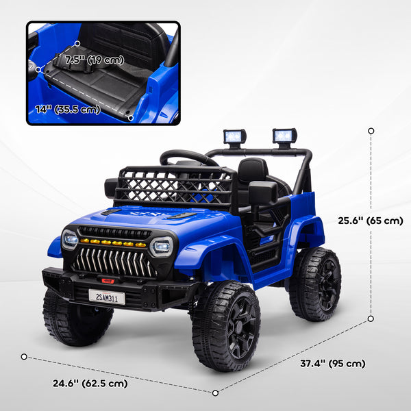 Jeep 12V with remote control and music, dark blue
