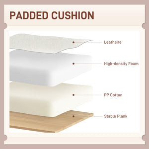 Office chair without armrests, beige