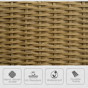 Rattan rocking chair with cushion, light grey