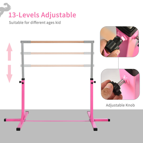 Professional gymnastics bar for children, pink