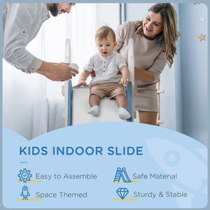 Indoor Slide for Kids 1.5-3 Years Old, Space Theme, Blue