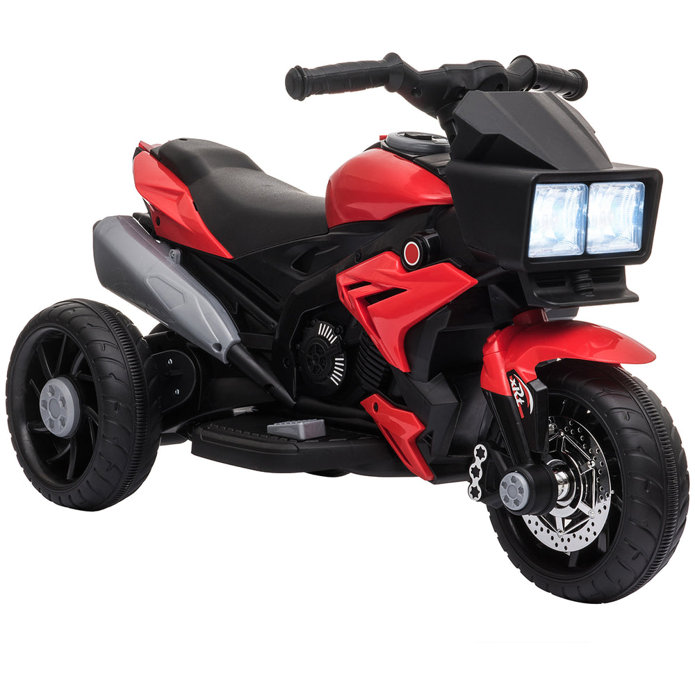 6V Electric Motorcycle with Musical Horn and Headlights, Red