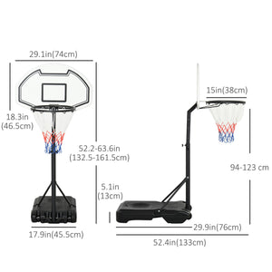 Adjustable Pool Basketball Hoop with Wheels