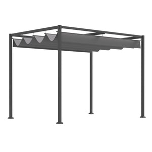 7 x 10 pergola with retractable roof, grey