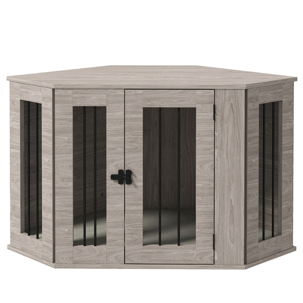 41-inch crate furniture with cushion, brown walnut color