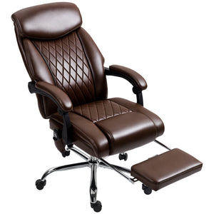 6-point massage office chair with remote control, dark brown