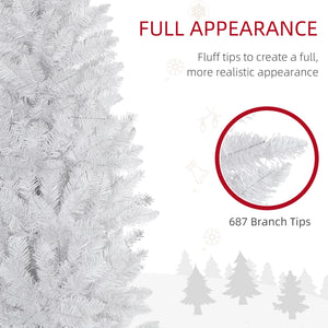 7ft Tall White Artificial Christmas Tree