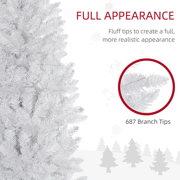 7ft Tall White Artificial Christmas Tree