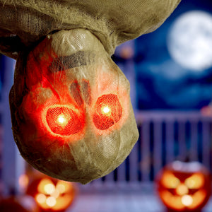 6 ft. Animated Hanging Halloween Mummy with 24 LED Lights, Sounds, and Motion