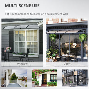 9.9 ft x 3.1 ft Clear Polycarbonate Door Canopy
