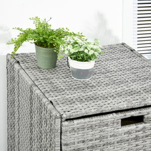 Patio storage cabinet, mixed gray