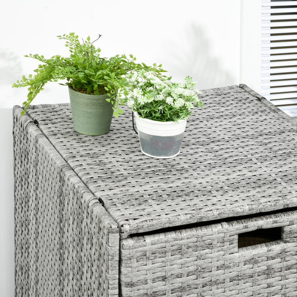 Patio storage cabinet, mixed gray