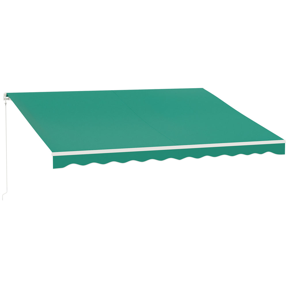 Electric awning 12.8 x 9.8 with remote control, green 