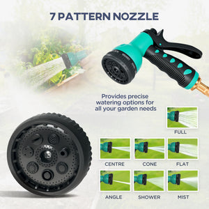Retractable wall-mounted garden hose reel with automatic rewind