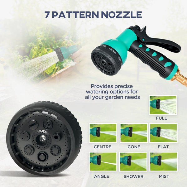 Retractable wall-mounted garden hose reel with automatic rewind