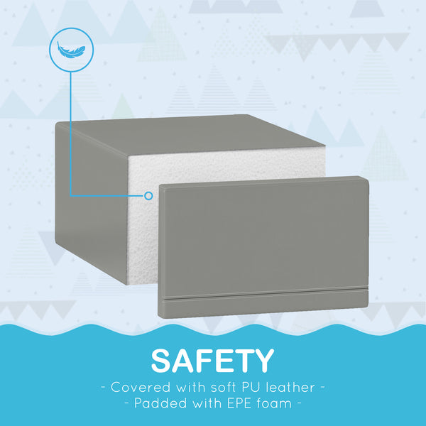 2-Piece Foam Play Set for Kids, Light Grey