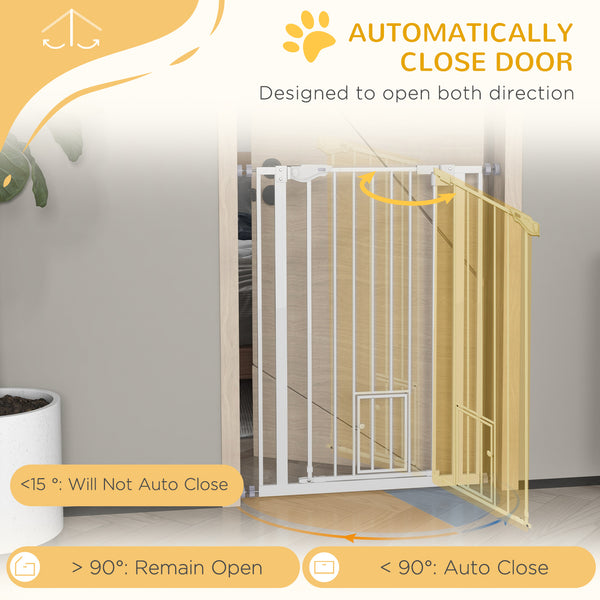 White easy-open safety gate