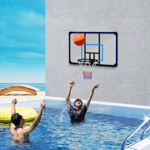 Wall-mounted basketball hoop with shatterproof backboard