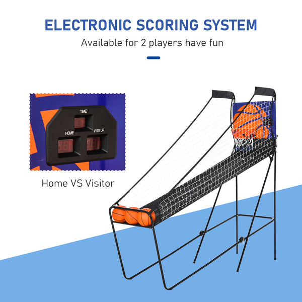Basketball Arcade Game with Electronic Scoreboard, Black