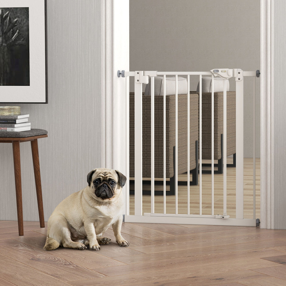 Pressure-fit safety gate, white
