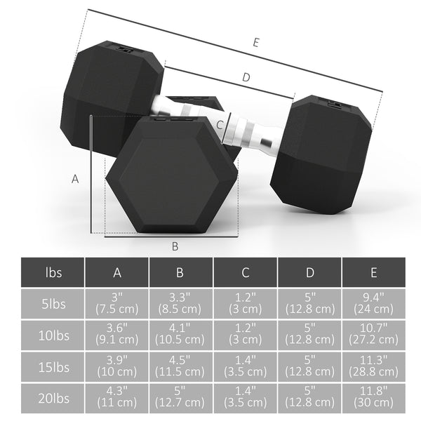 100 lb Hex Dumbbell Set with Rack, Non-Slip Handles