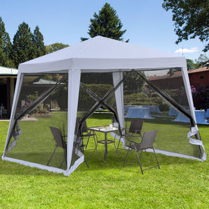 10 x 10 garden tent with mosquito net, grey