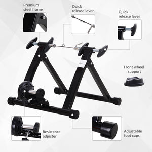 Stationary Bike Stand for Cycling Exercise, 26-28 Inch Wheels, Black
