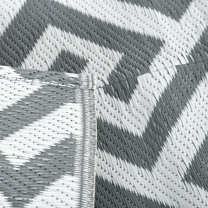 Reversible outdoor rug, grey and white