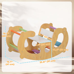 2 in 1 wooden arch and seesaw module