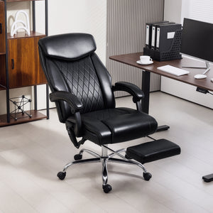 6-point massage office chair with remote control, black