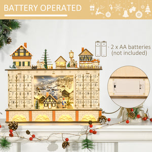 Natural wooden Christmas Advent calendar