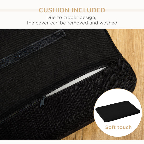 Modern Pet Sofa for Medium or Large Pets with Removable Seat Cushion, Black