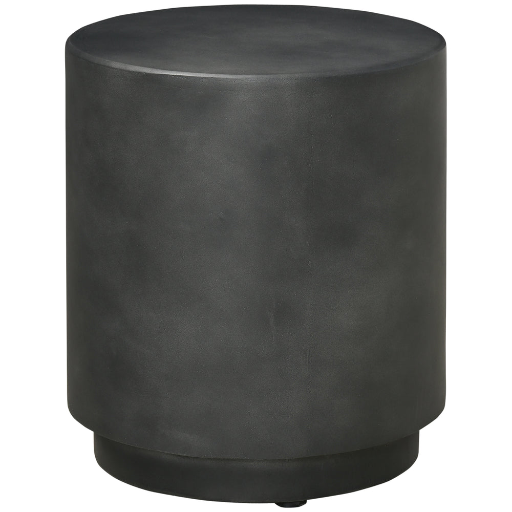 Round Terrazzo Finish Side Table, Anthracite Grey